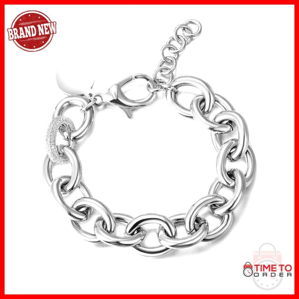 Gold Plated Link Chain Bracelet Dainty Stackable Trendy Charm Jewelry
